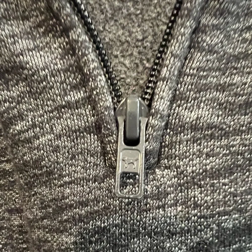 PINK size XS gray with black arm stripe half zip